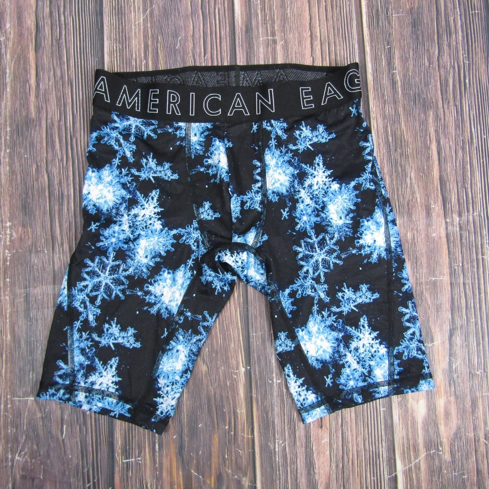 American Eagle Flex Boxer Briefs Mens XS‎ Snowflake Print Underwear New